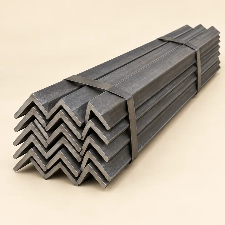 Stacked L-shaped mild steel angle sections
