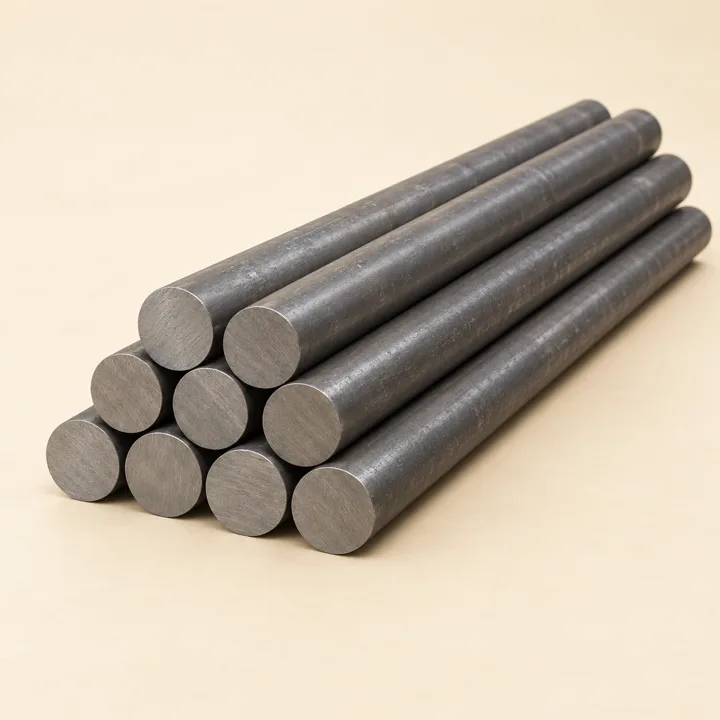 Smooth solid mild steel round bars